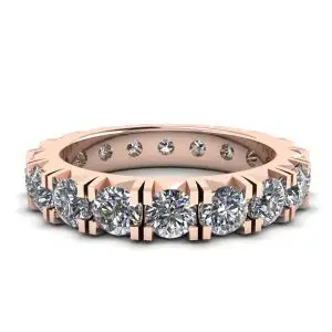 Eternity Diamond Band de 3 quilates em ouro rosa 18K