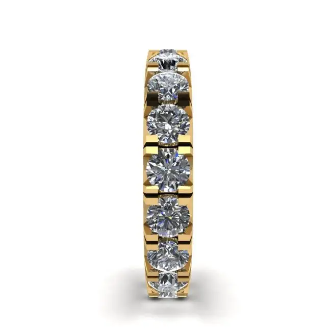 Eternity Diamond Band de 3 quilates em ouro amarelo 18K - Foto 2