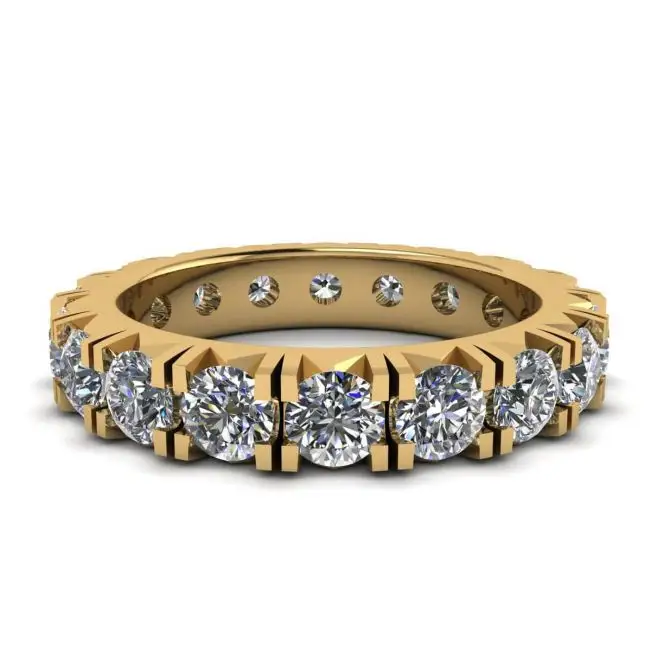 Eternity Diamond Band de 3 quilates em ouro amarelo 18K